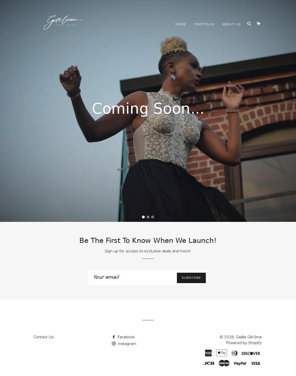 gaellegerome.com — Shopify storefront screenshot