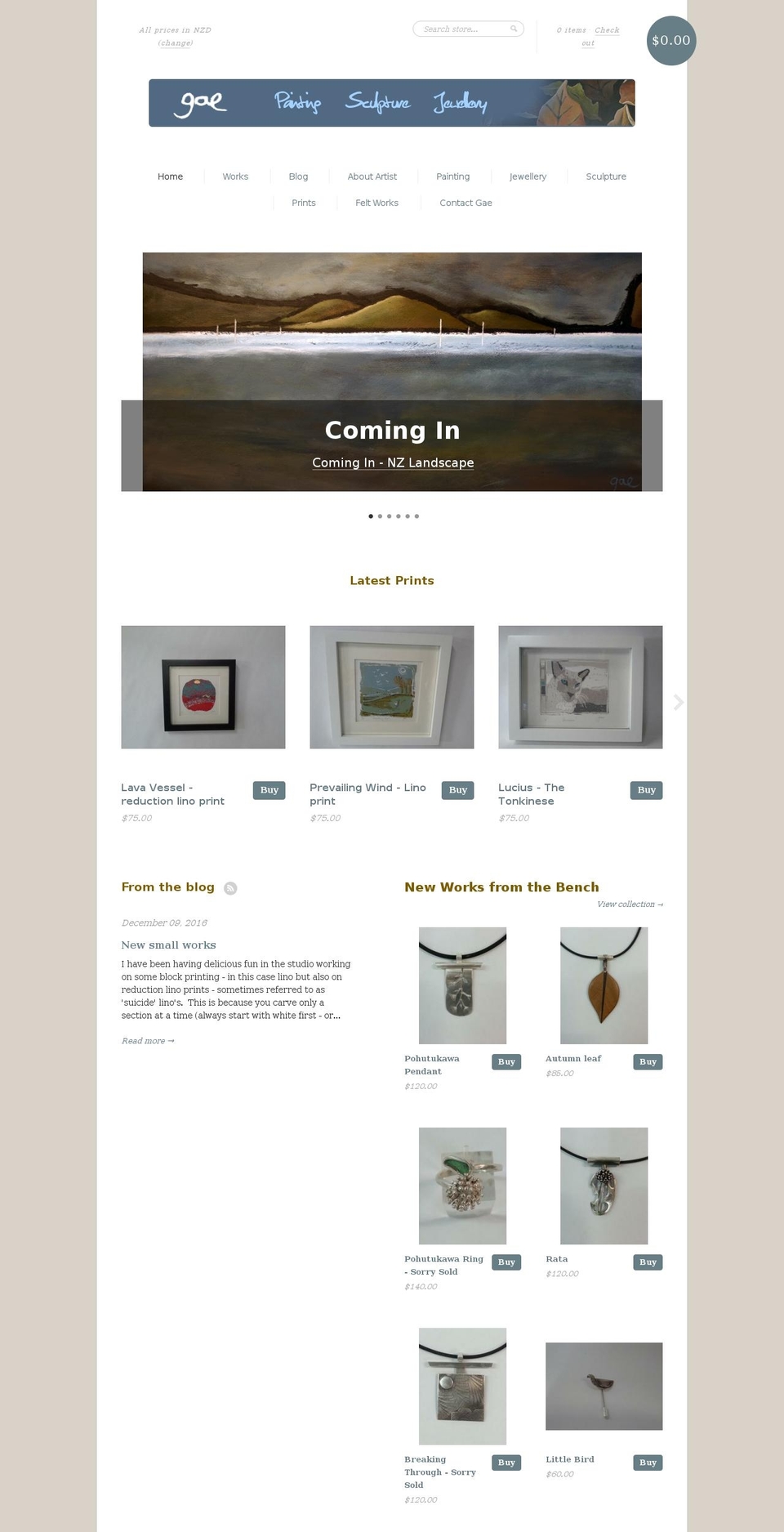 gaewebster.com shopify website screenshot