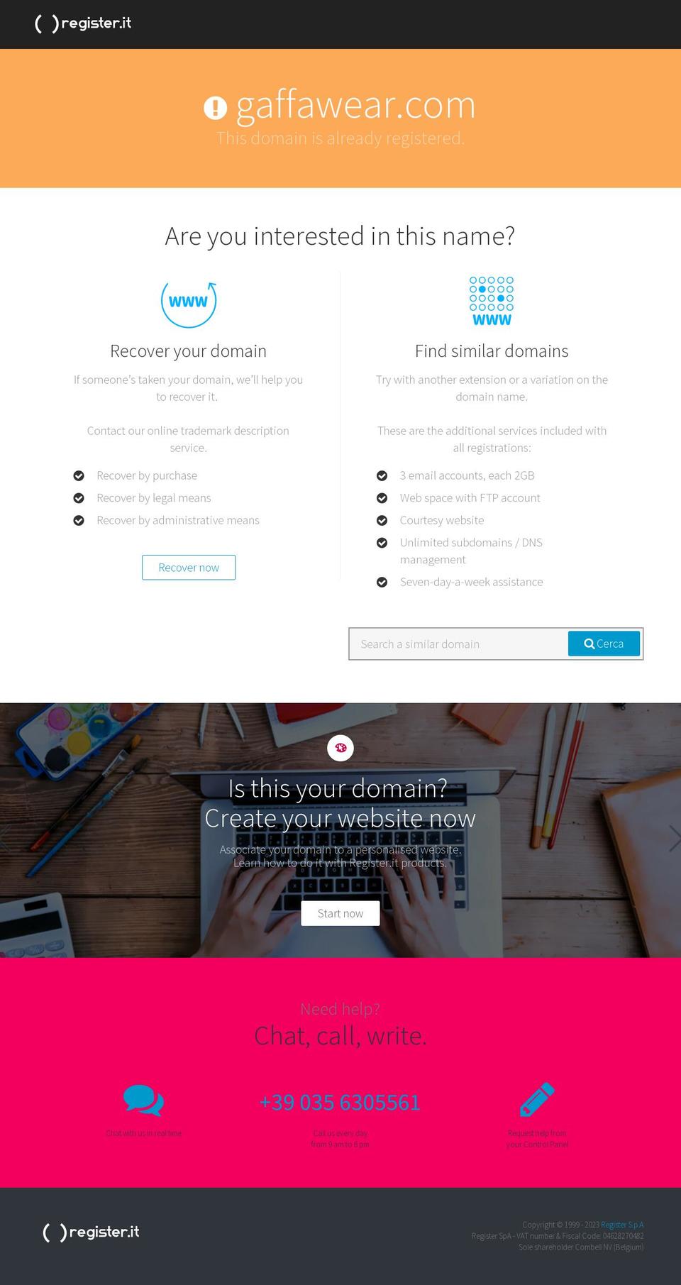 gaffawear.com — Shopify storefront screenshot
