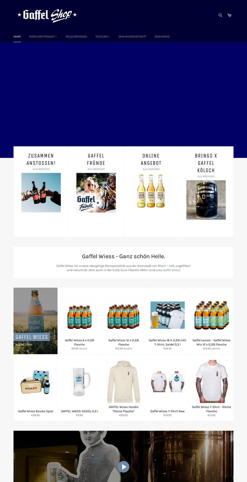 gaffel-shop.de shopify website screenshot