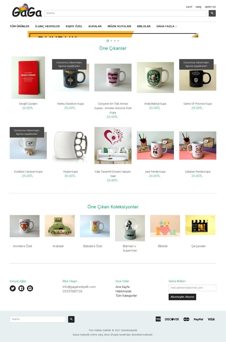 gagahediyelik.net shopify website screenshot