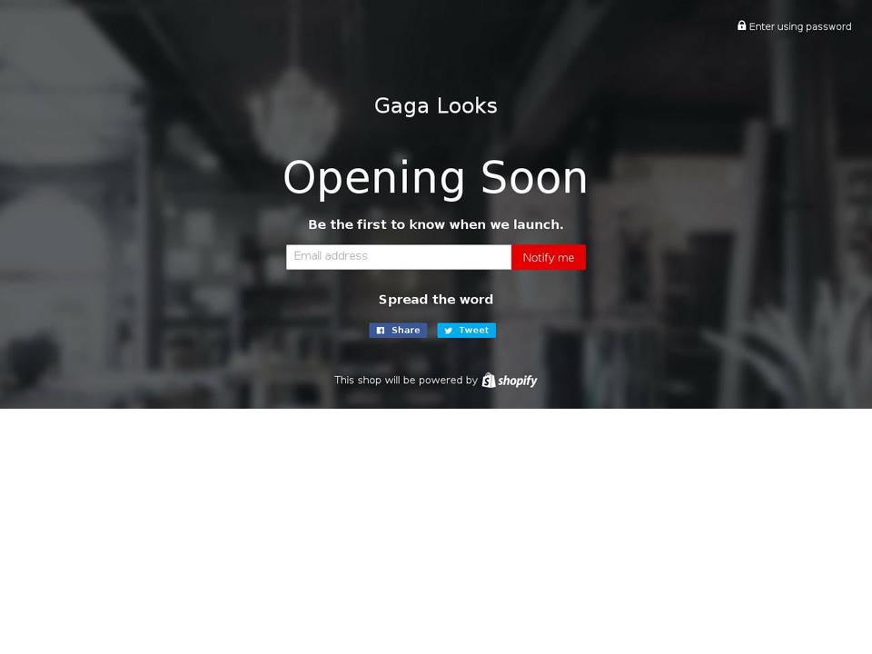gagalooks.com — Shopify storefront screenshot