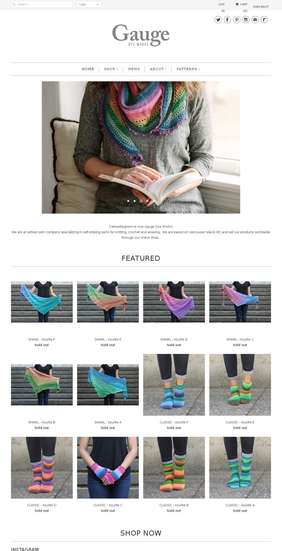 gagedyeworks.com — Shopify storefront screenshot