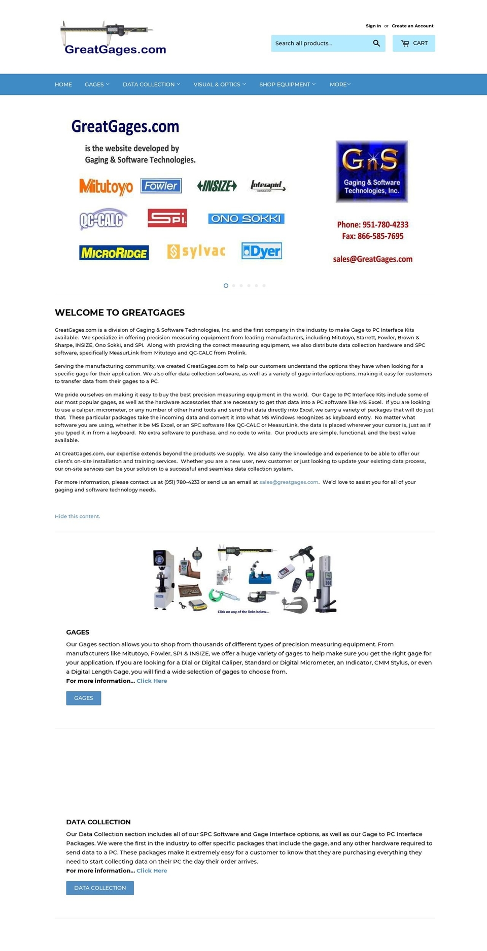 gagingandsoftware.com — Shopify storefront screenshot