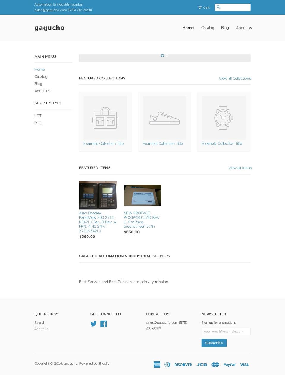 gagucho.com shopify website screenshot