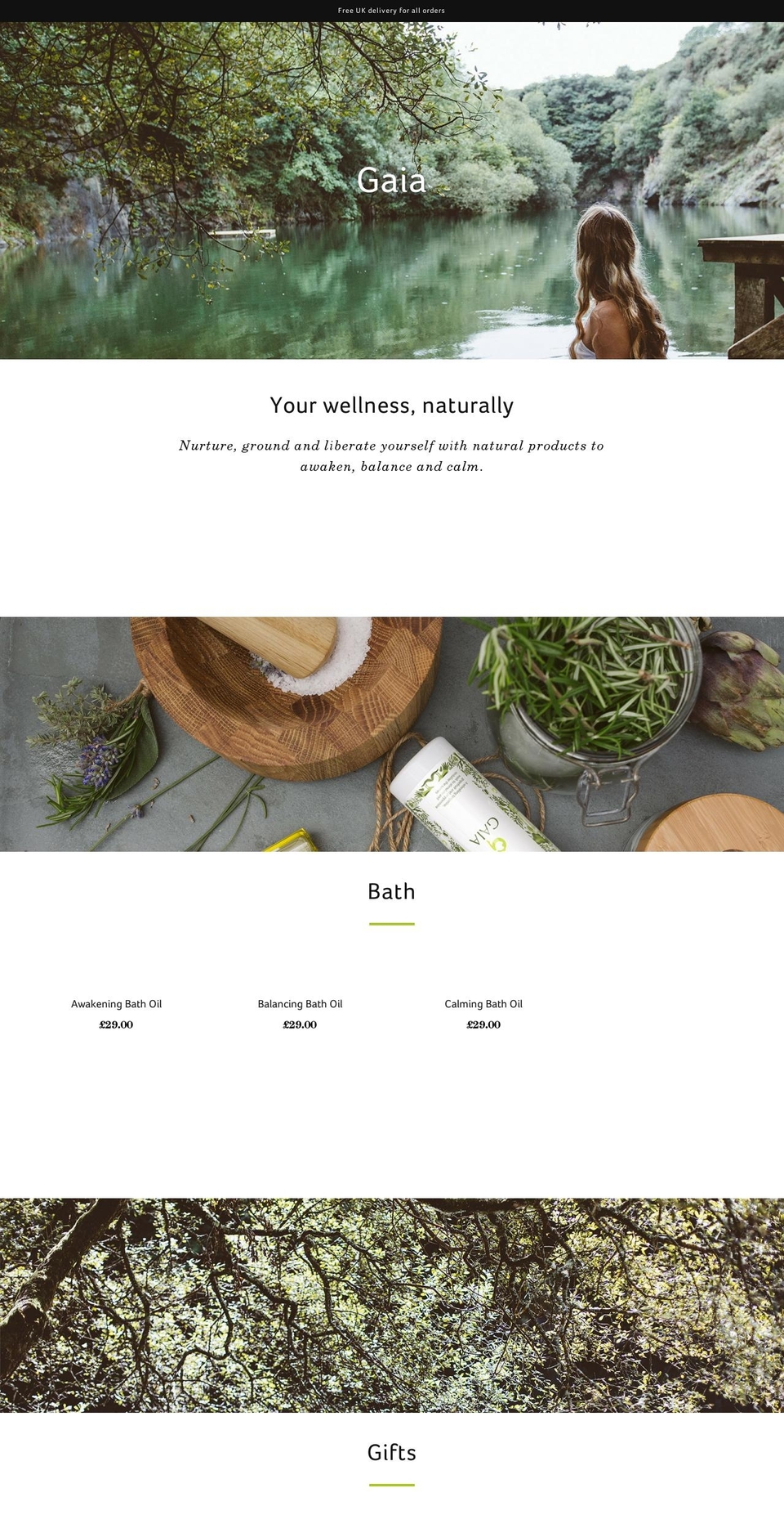 Be Yours Shopify theme site example gaia-spa.co.uk