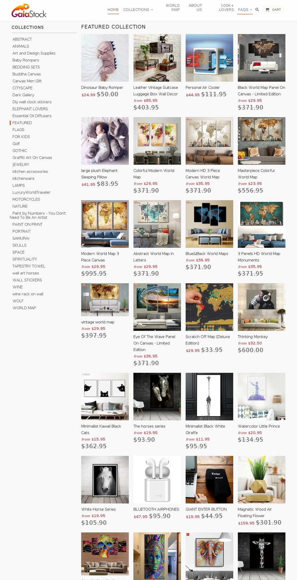 gaia-stock.com — Shopify storefront screenshot