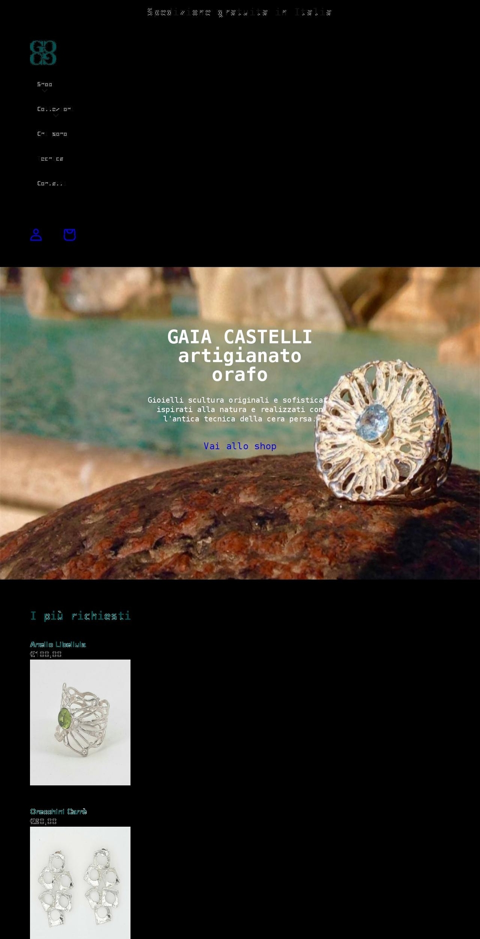 gaiacastelli.com shopify website screenshot