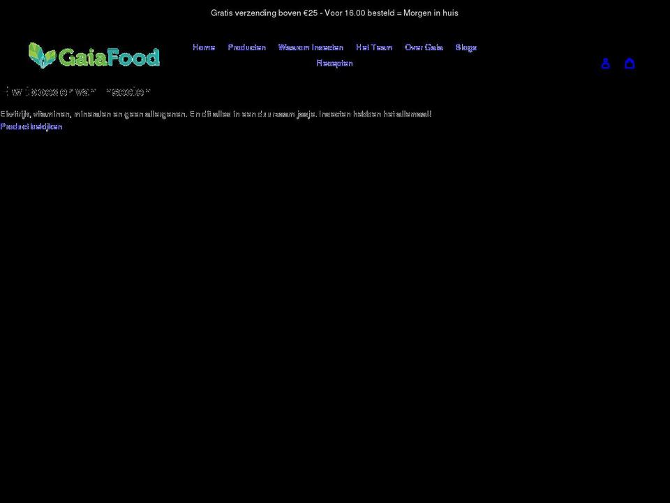 gaiafood.nl shopify website screenshot