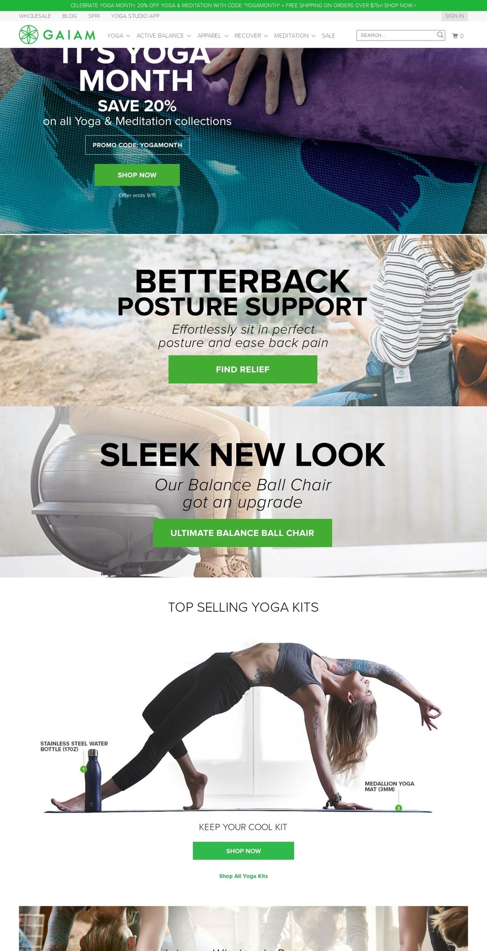 gaiaminc.com — Shopify storefront screenshot