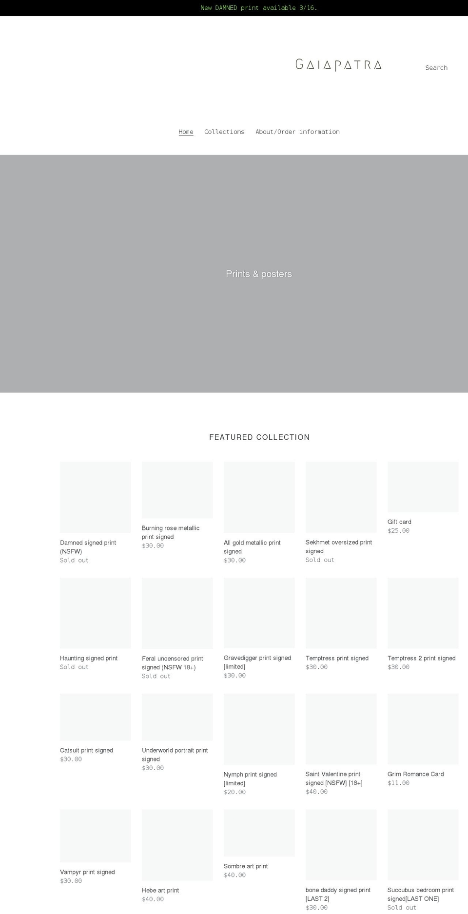 gaiapatra.com shopify website screenshot