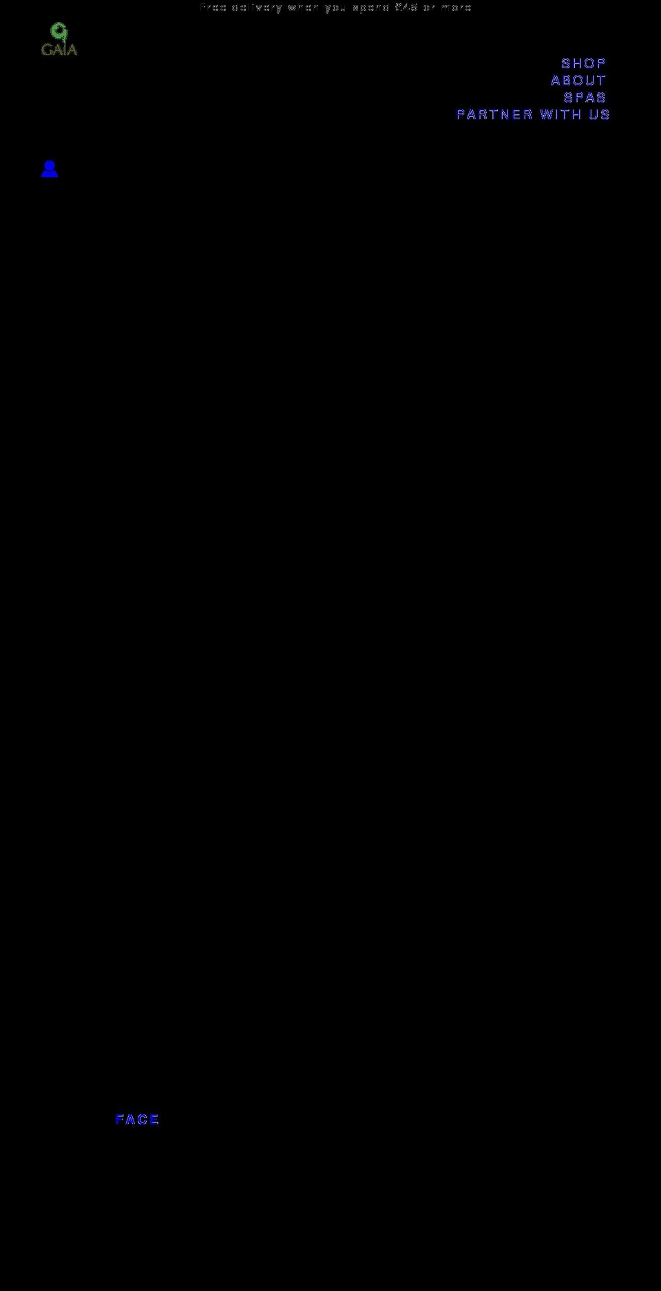 gaiaskincare.com shopify website screenshot