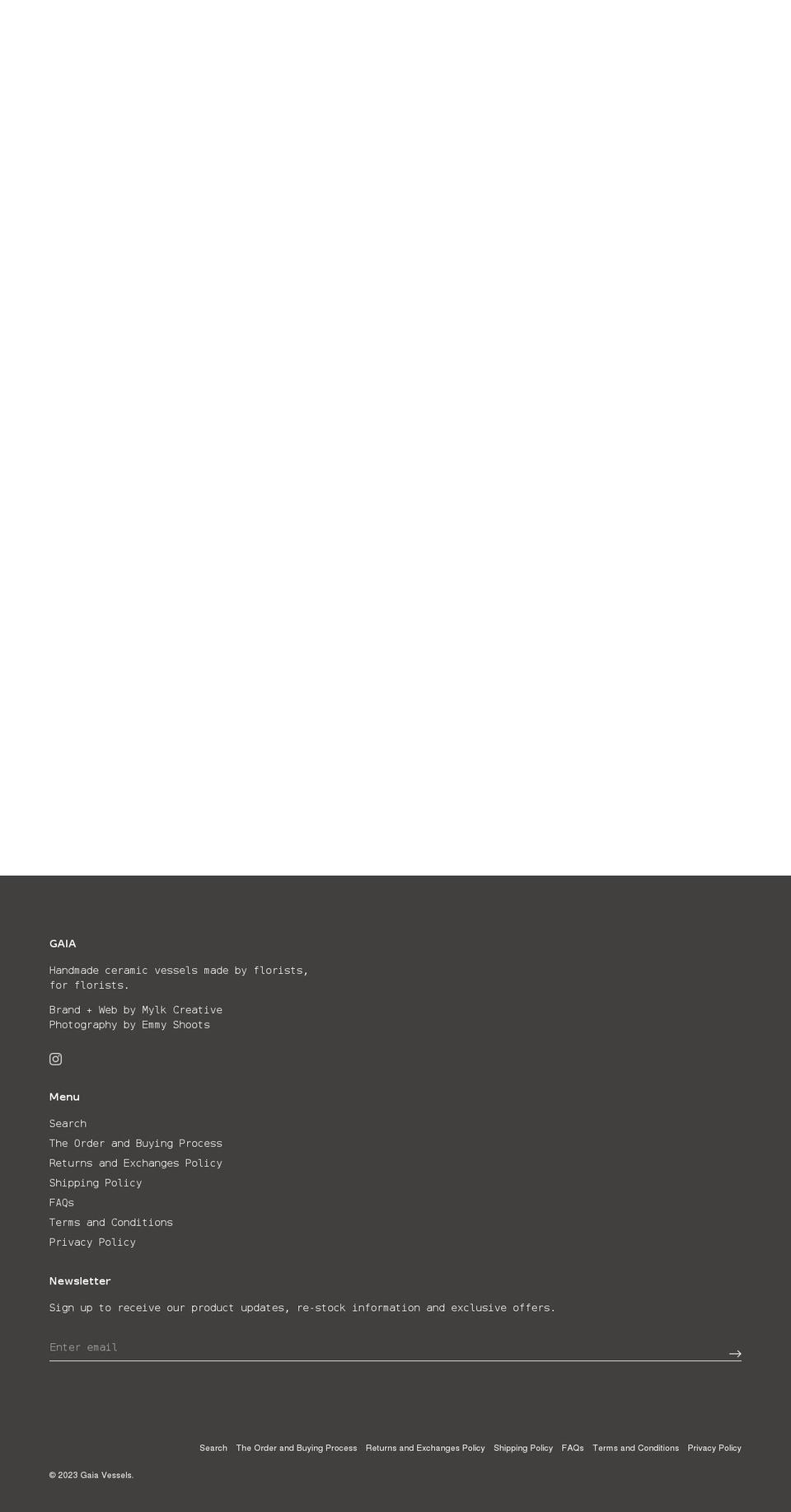 gaiavessels.com shopify website screenshot