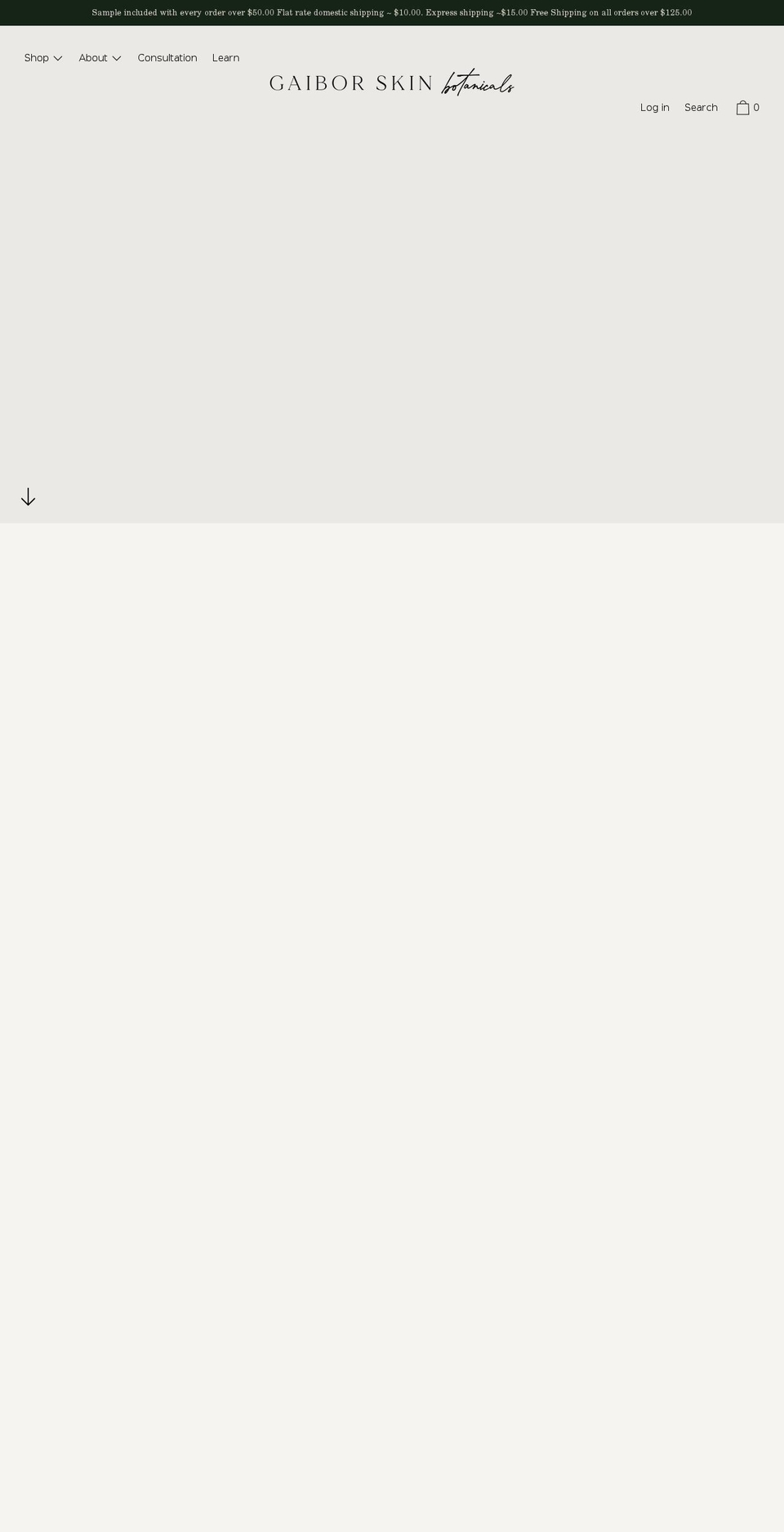 gaiborskinbotanicals.com.au shopify website screenshot