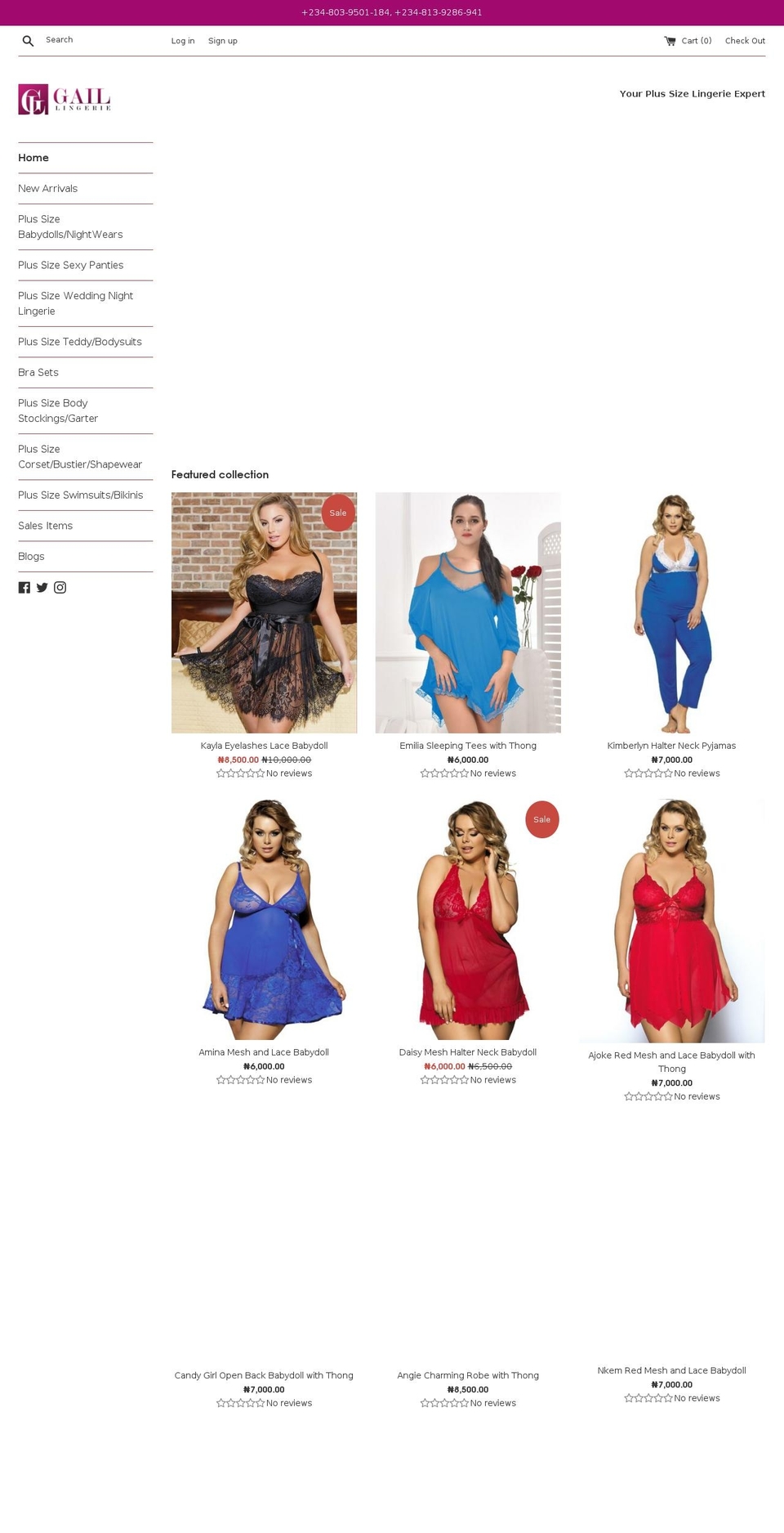 gail-ng.com shopify website screenshot