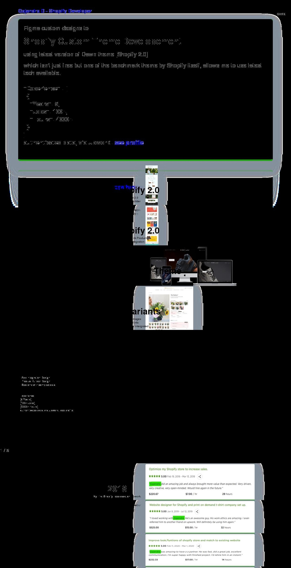 gajendra-d.com shopify website screenshot