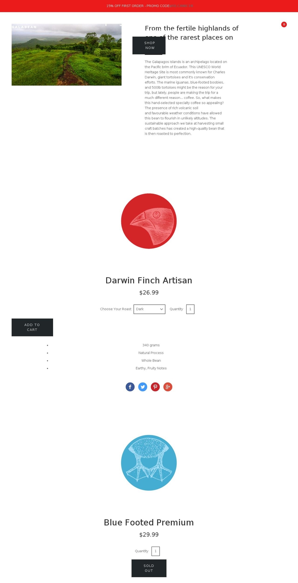 galabean.com — Shopify storefront screenshot