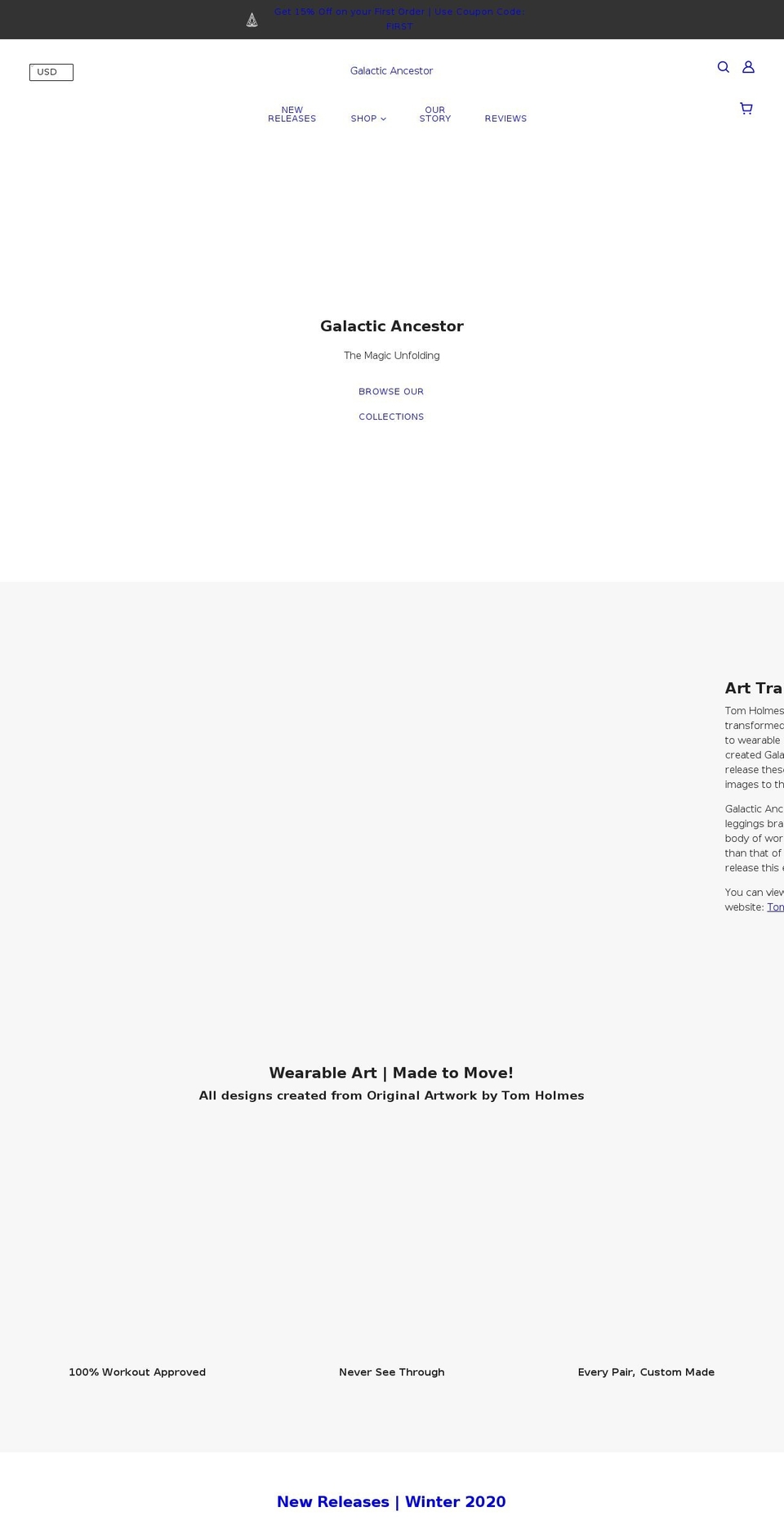 galacticancestor.com shopify website screenshot
