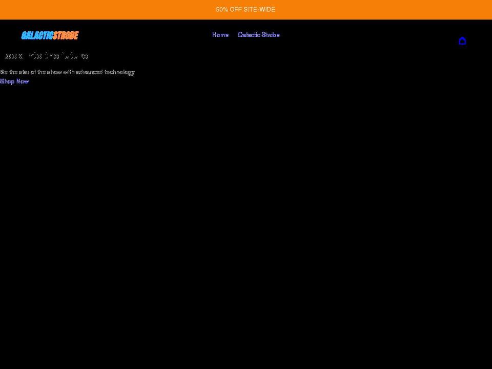 galacticstrobe.com shopify website screenshot
