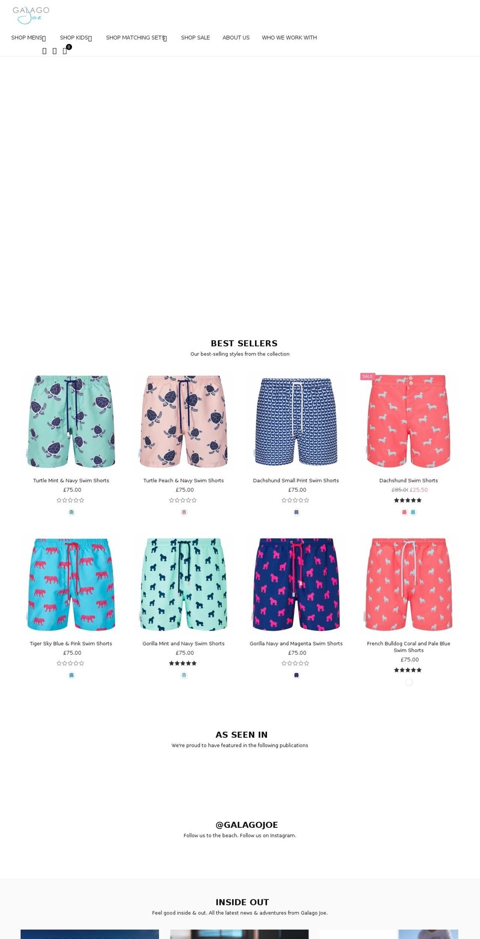 galagojoe.com — Shopify storefront screenshot