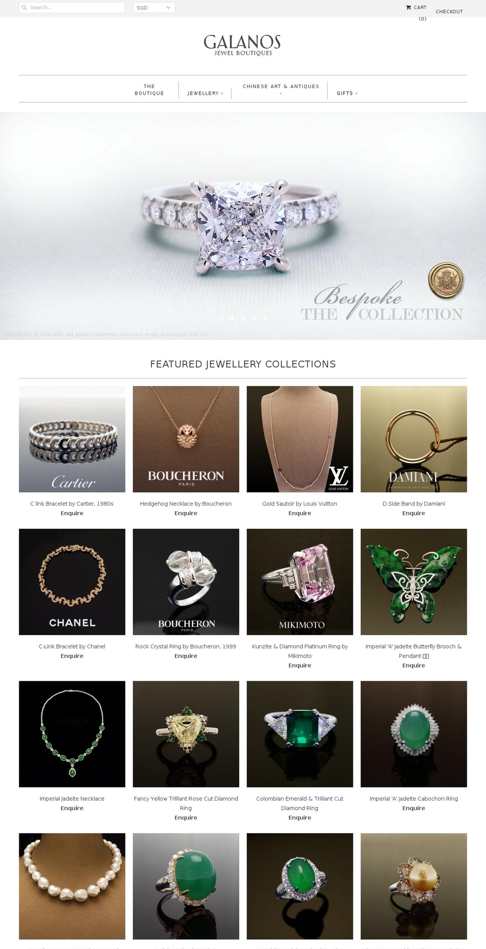 galanosjewel.com shopify website screenshot