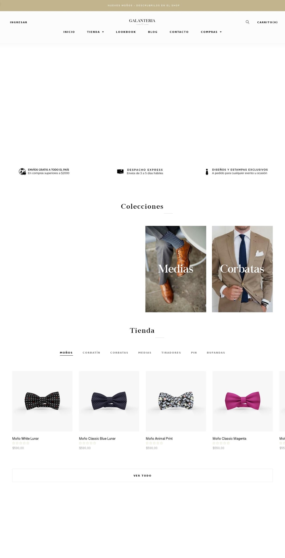 galanteriatienda.com — Shopify storefront screenshot
