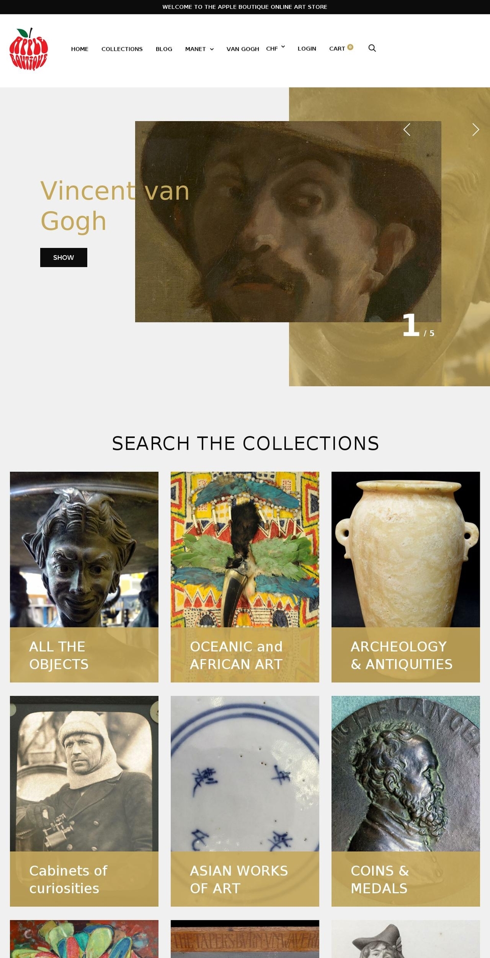 galartis.com — Shopify storefront screenshot