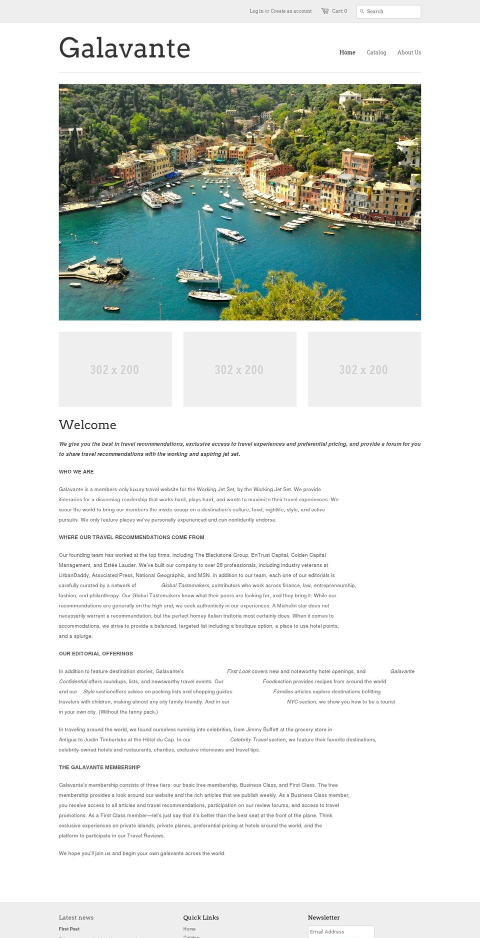 galavante.myshopify.com shopify website screenshot