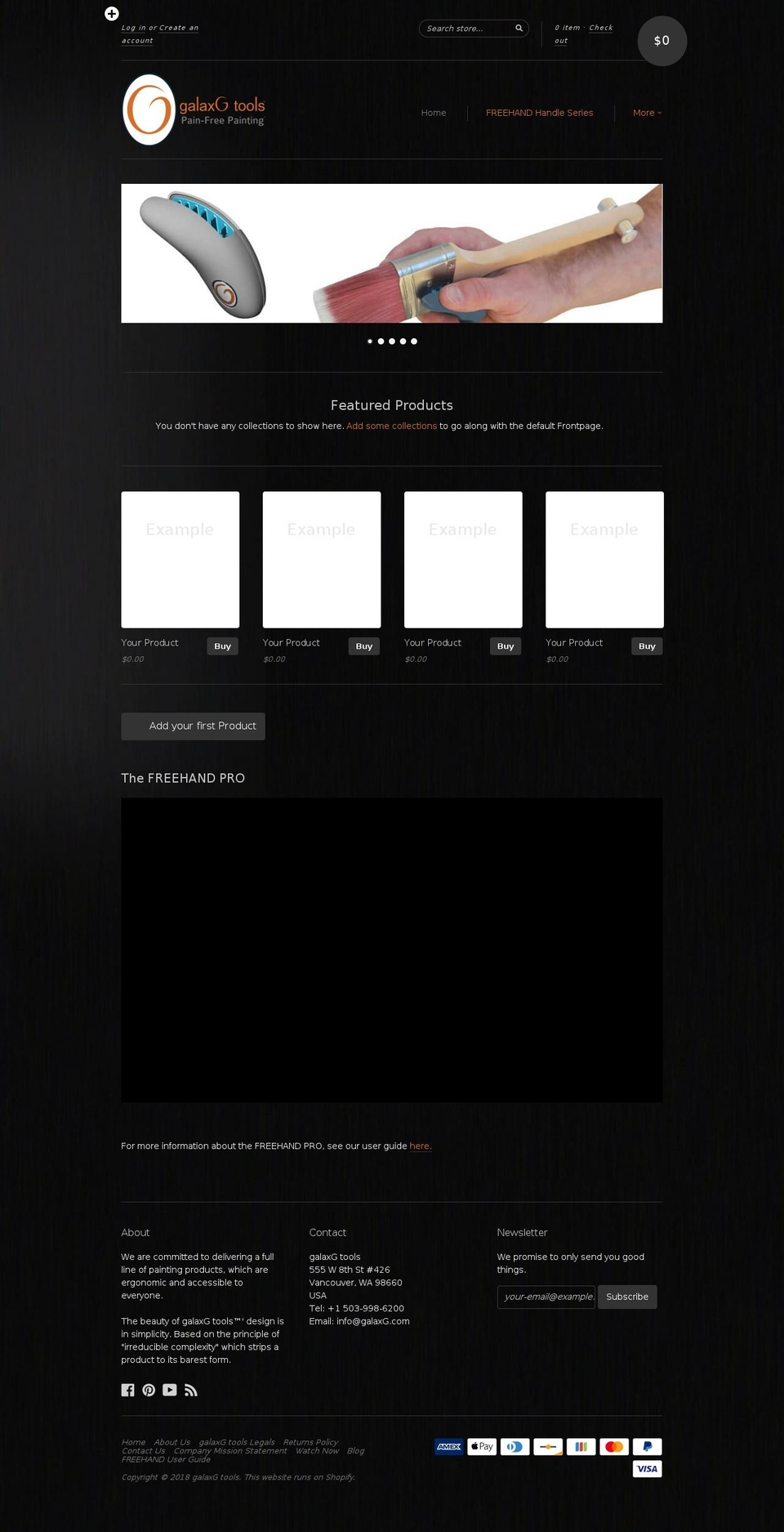 galaxg.com — Shopify storefront screenshot