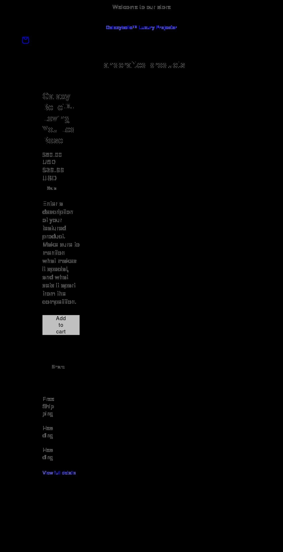galaxybelle.com shopify website screenshot