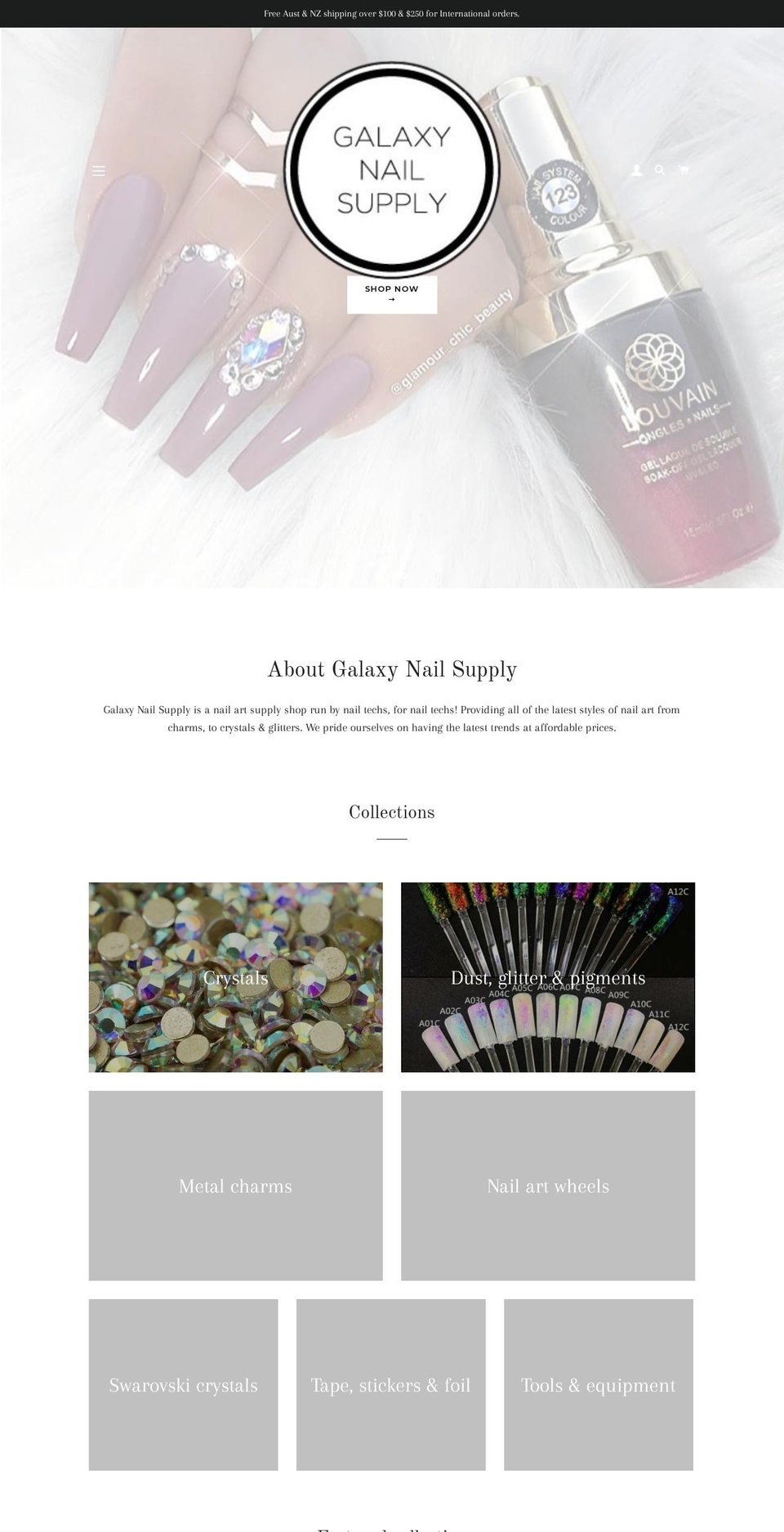 galaxynailsupply.com — Shopify storefront screenshot