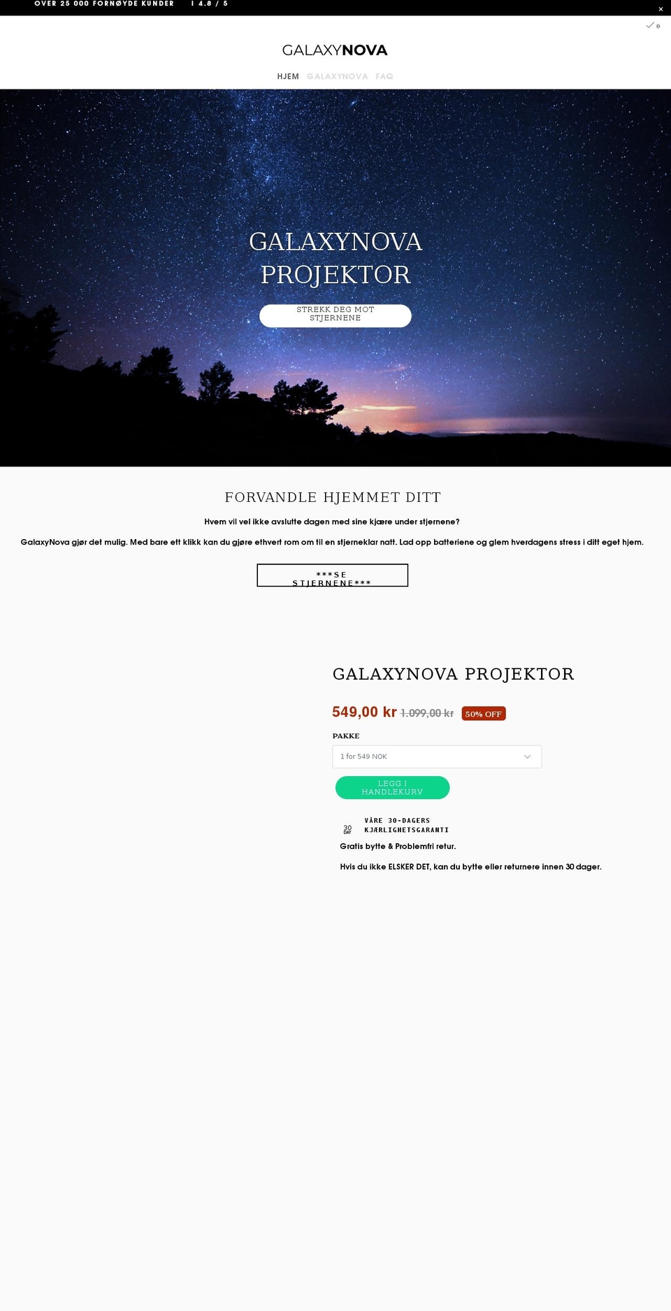 galaxynova-no.com shopify website screenshot