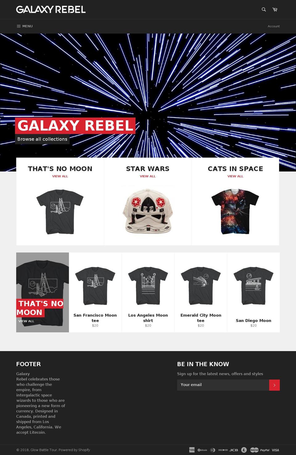 galaxyrebel.com shopify website screenshot