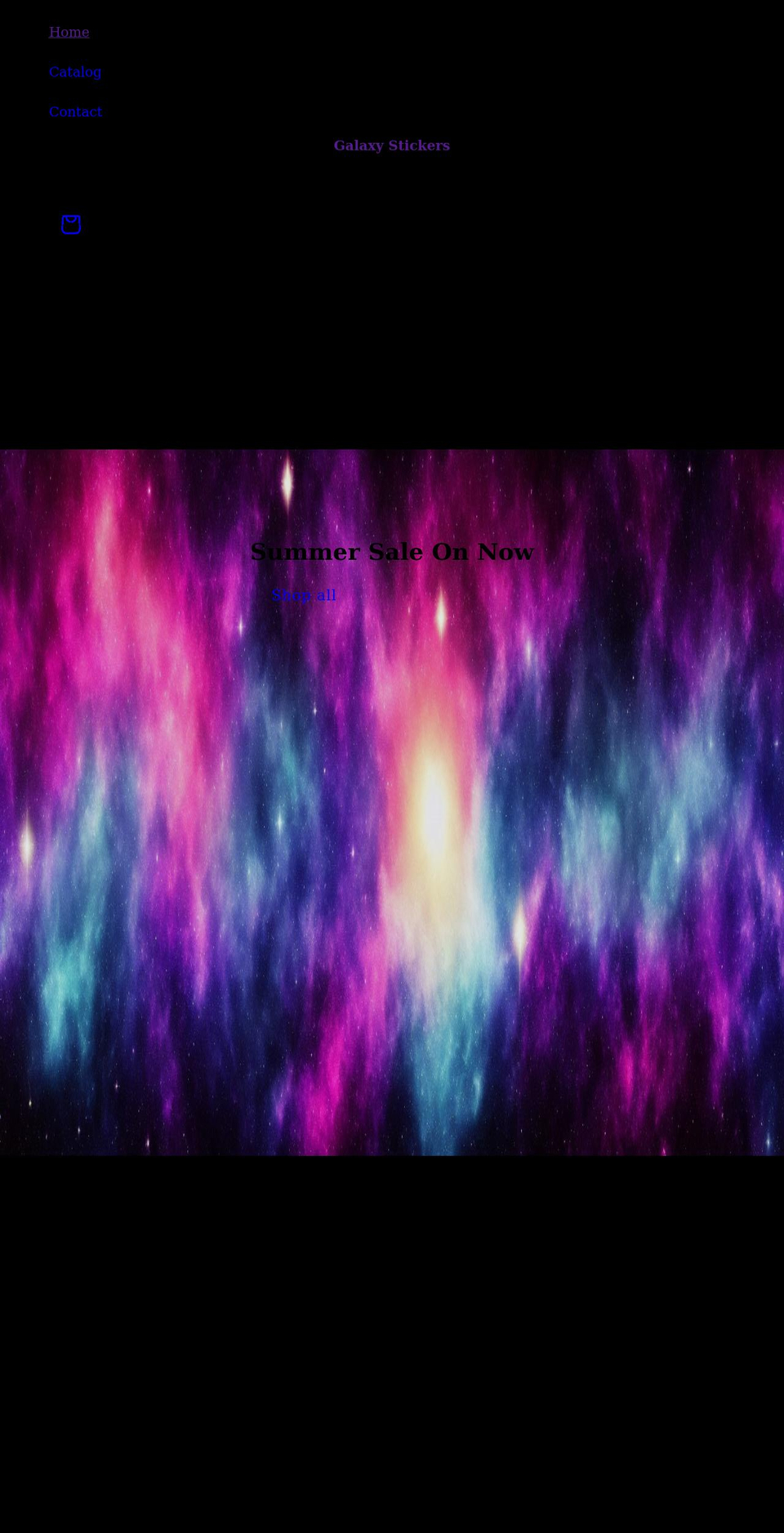 galaxystickers.com shopify website screenshot