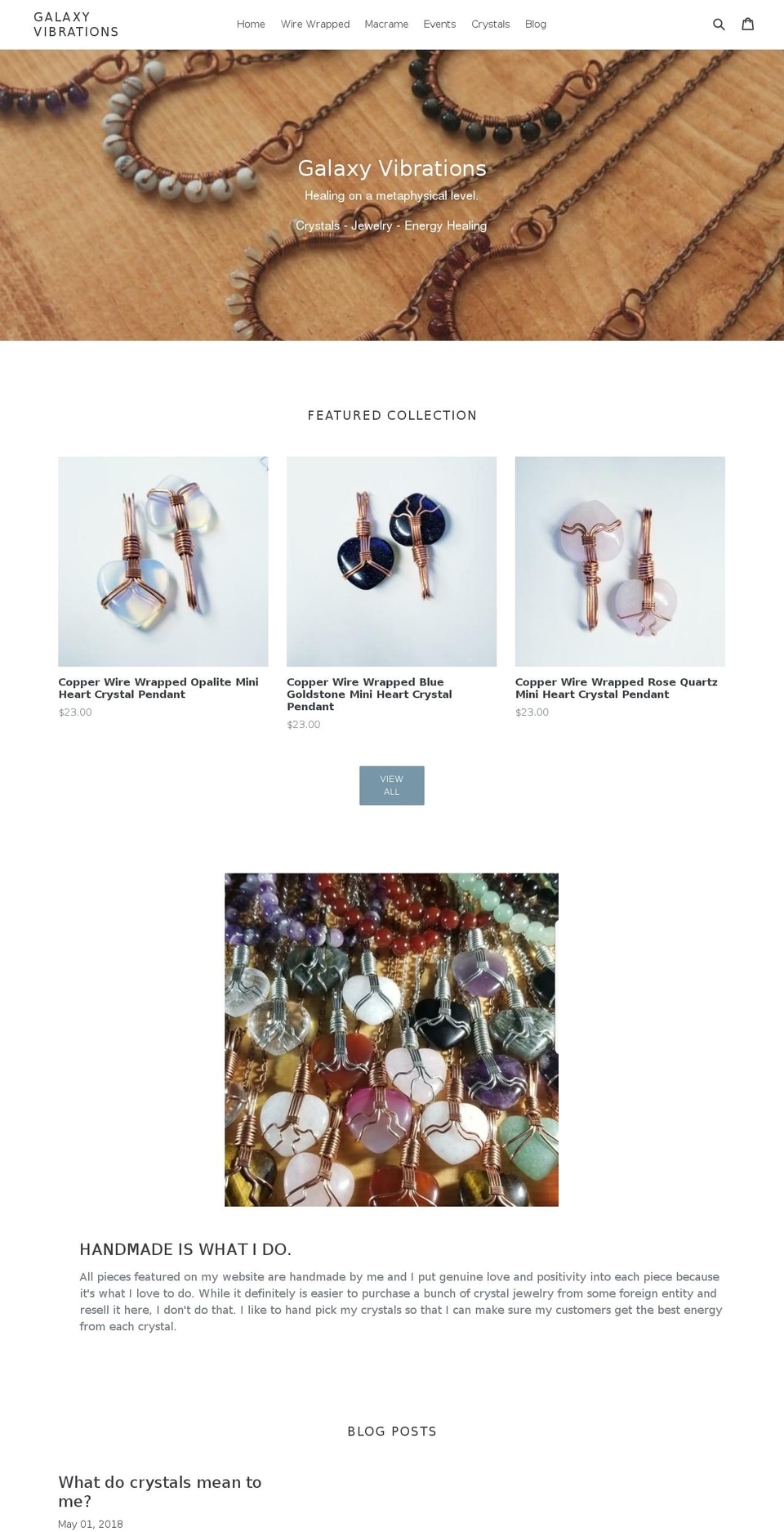 galaxyvibrations.com — Shopify storefront screenshot