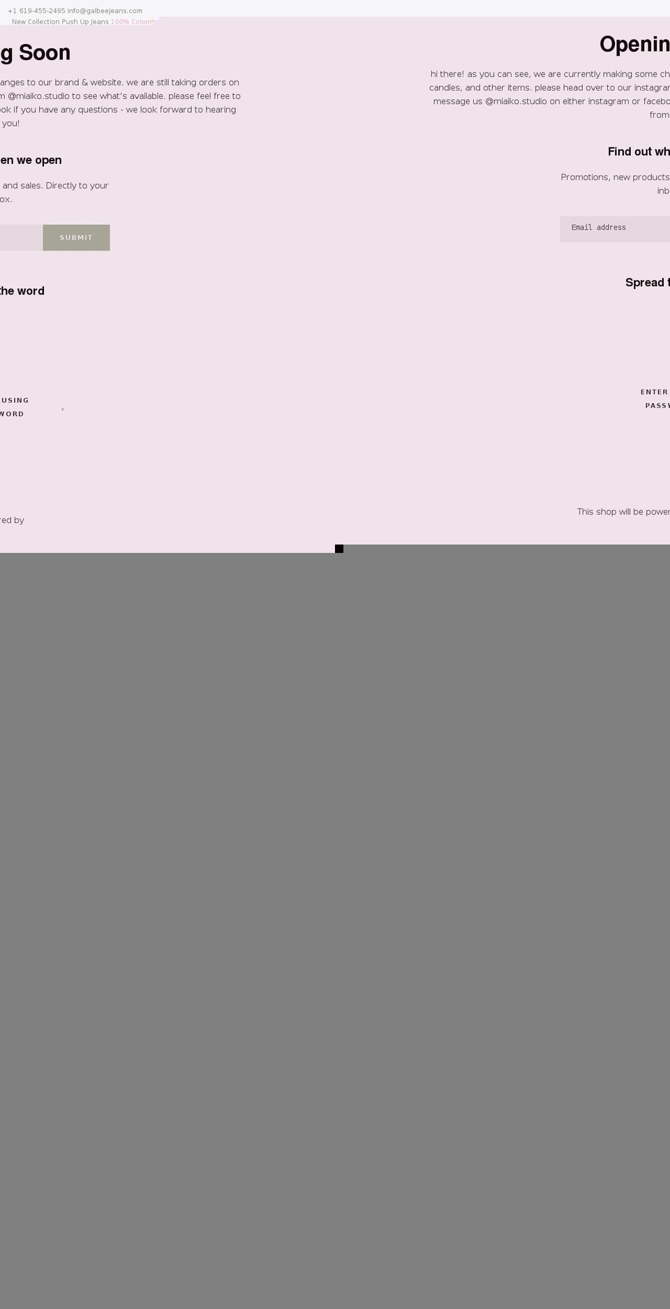 galbeejeans.com shopify website screenshot