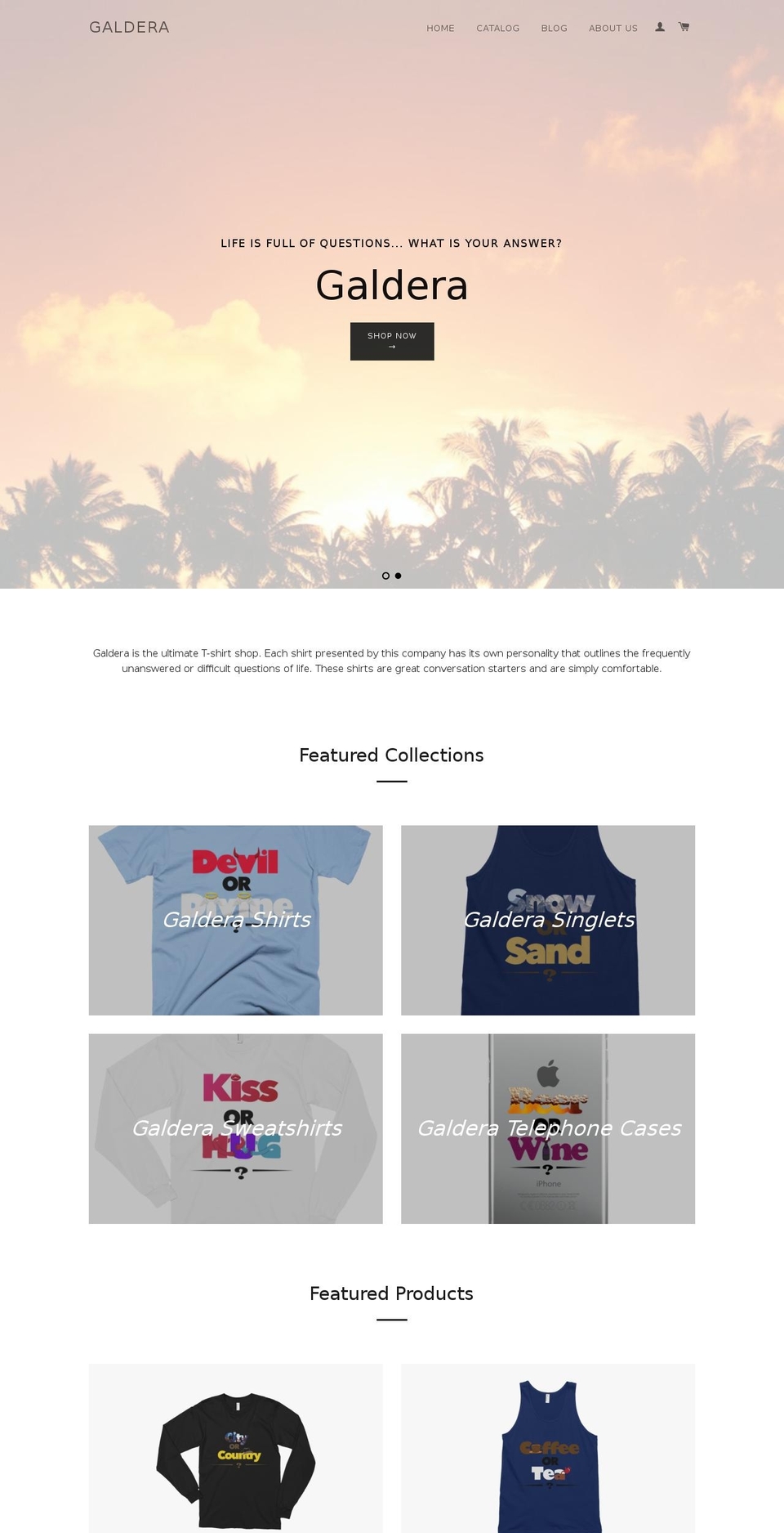 galdera.com shopify website screenshot