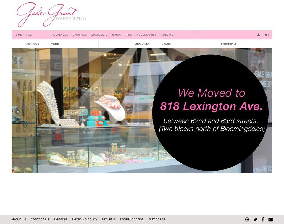 galegrant.com shopify website screenshot