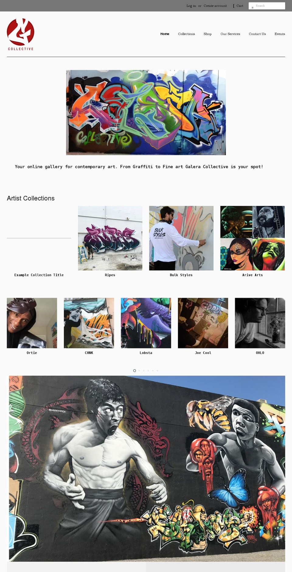 galeracollective.com shopify website screenshot