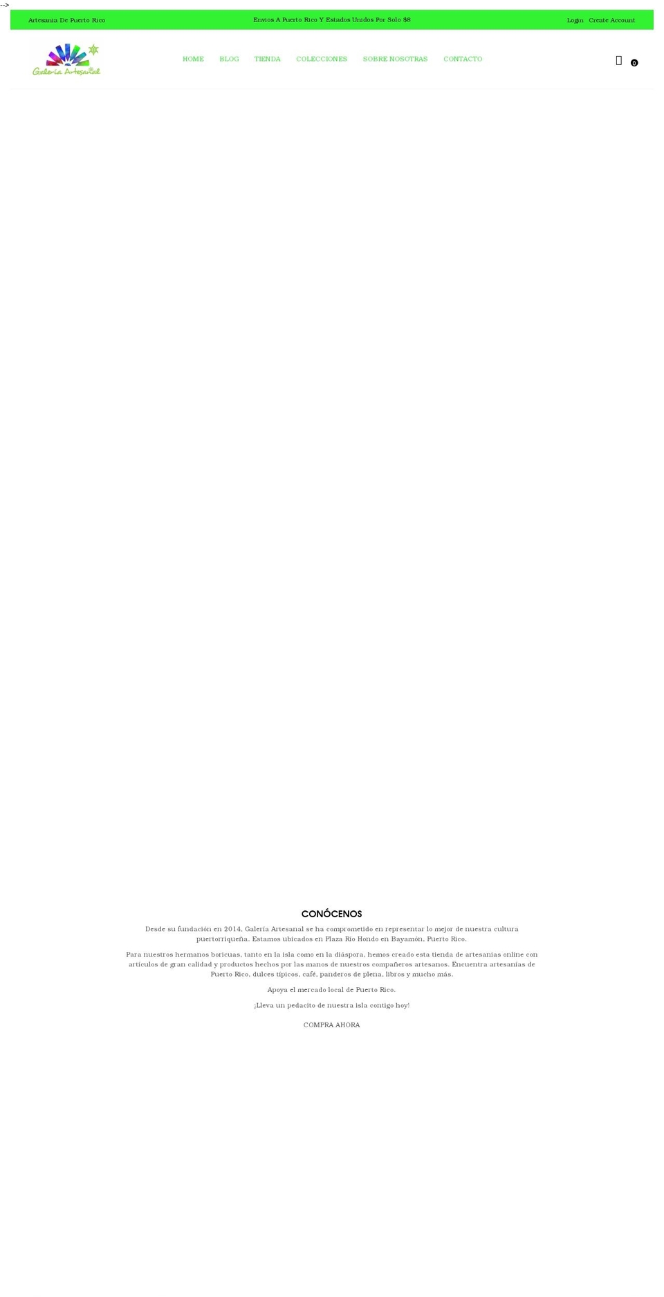 galeriaartesanalpr.com shopify website screenshot