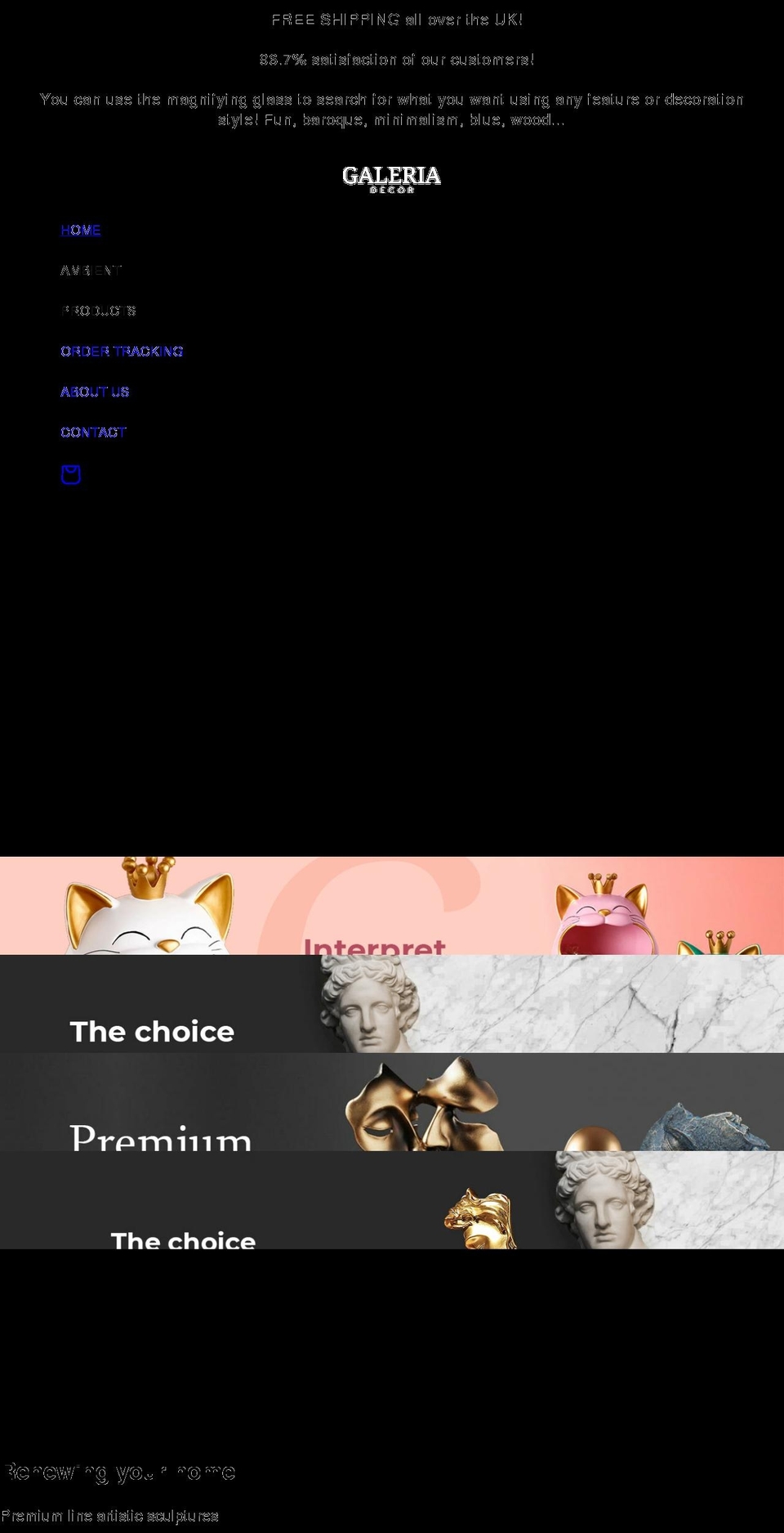 galeriadecor.com shopify website screenshot