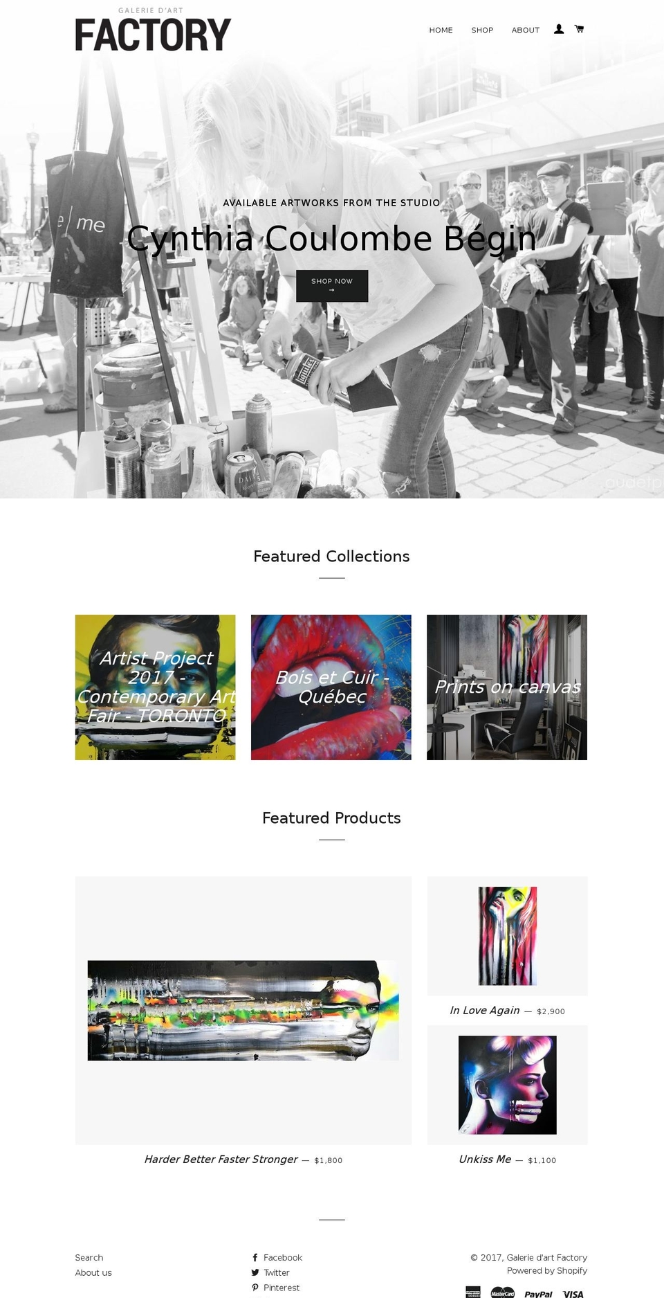 studio Shopify theme site example galeriefactory.com