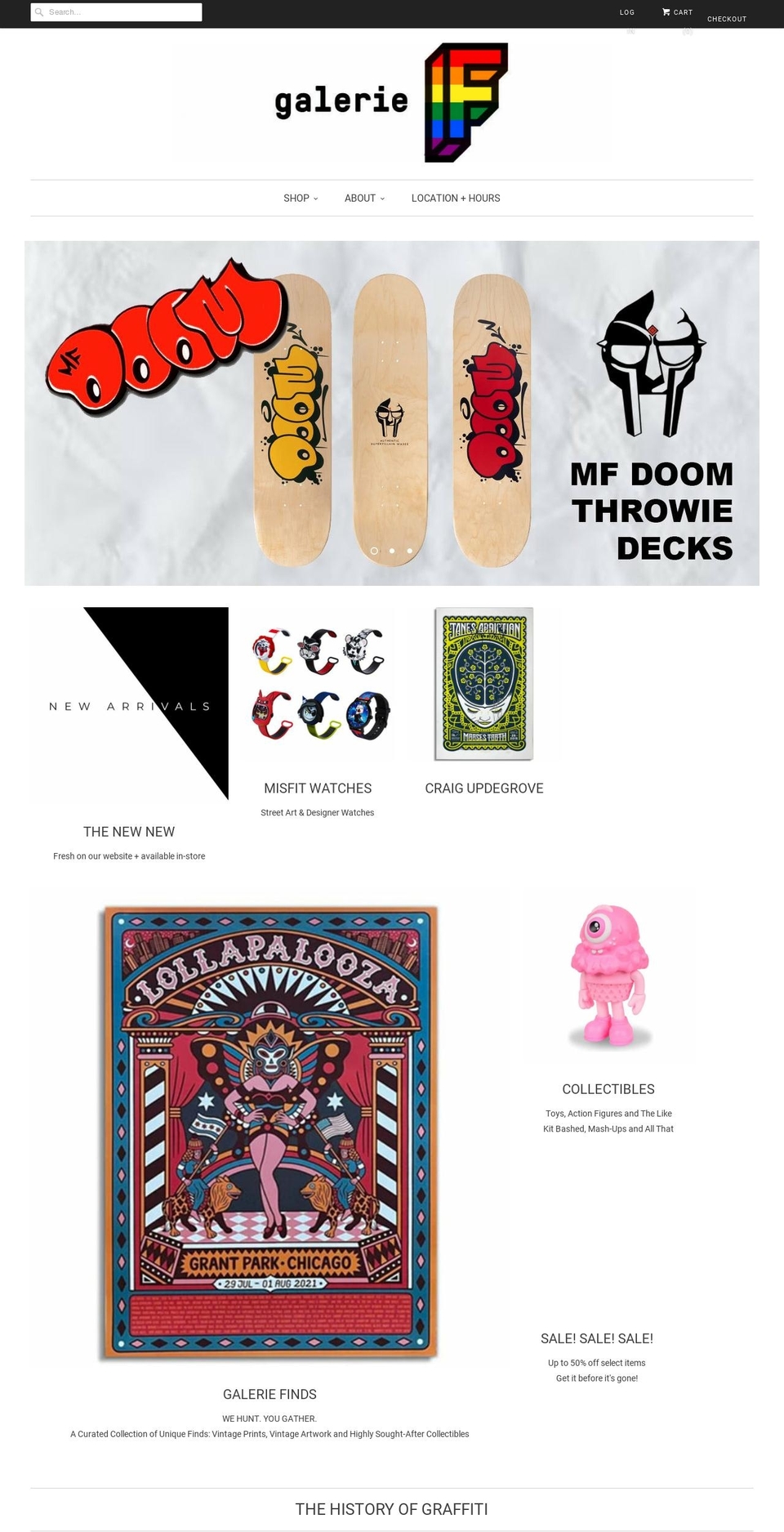 galeriefchicago.com — Shopify storefront screenshot