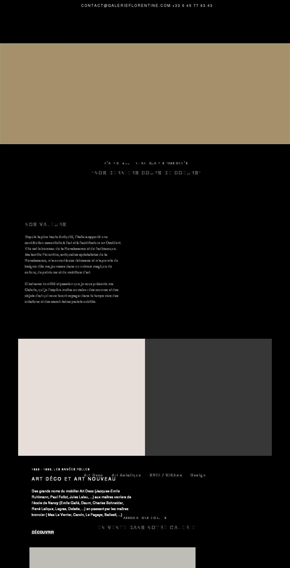galerieflorentine.com shopify website screenshot
