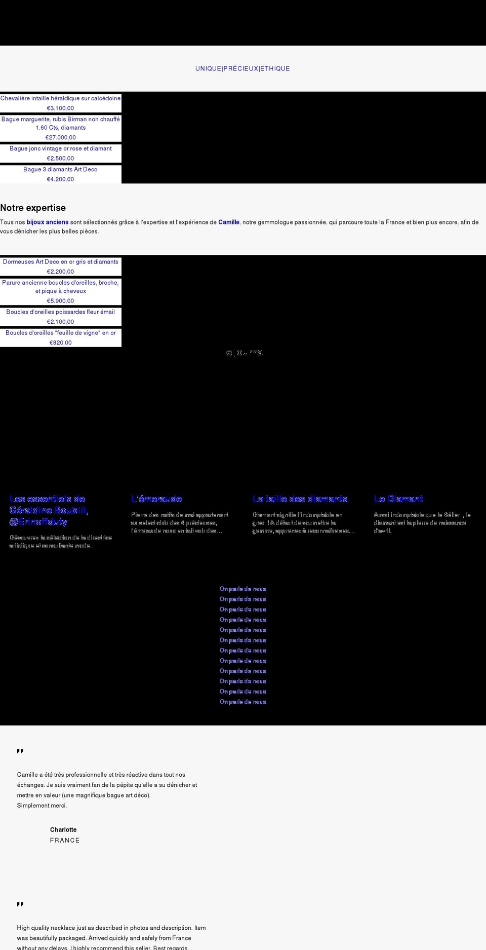 galeriepenelope.com shopify website screenshot