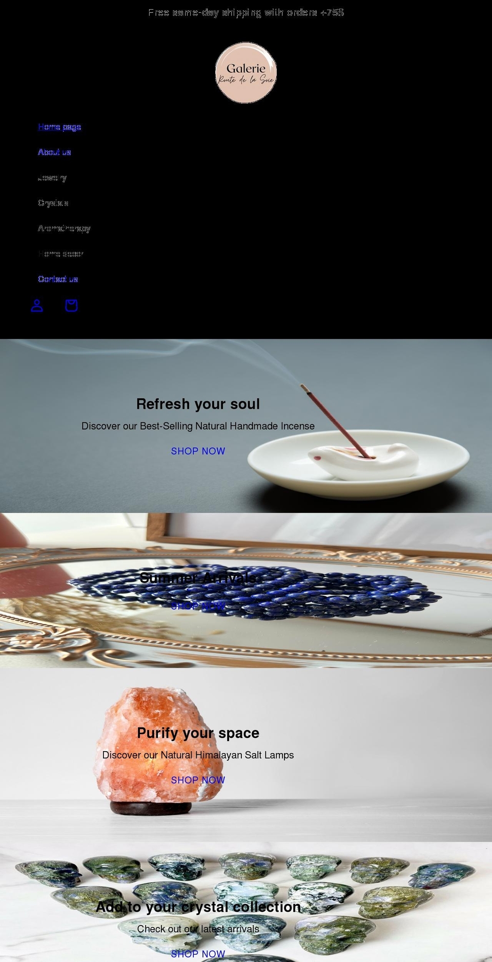 galerieroutedelasoie.com shopify website screenshot