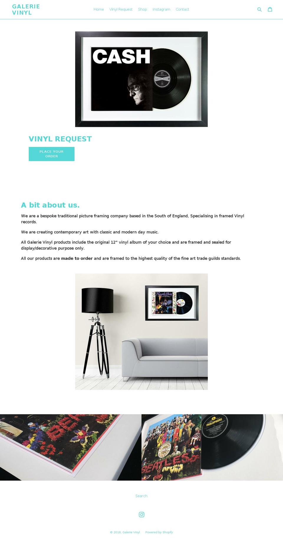 galerievinyl.com shopify website screenshot