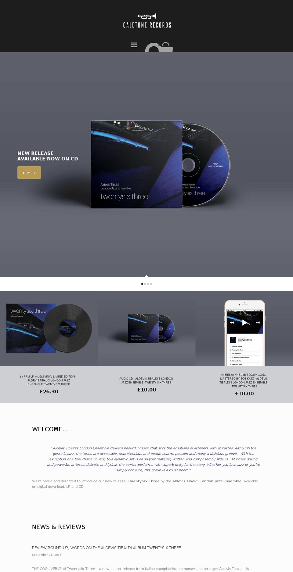 galetonerecords.com — Shopify storefront screenshot