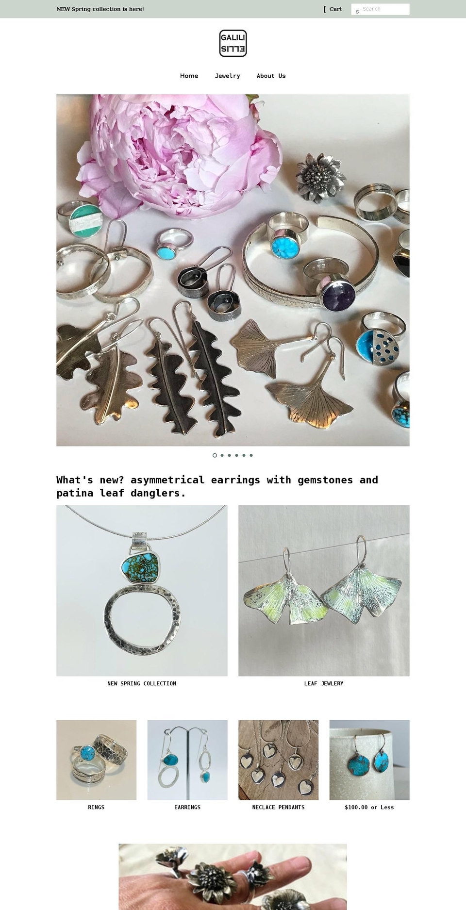 galiliellisjewelry.com shopify website screenshot
