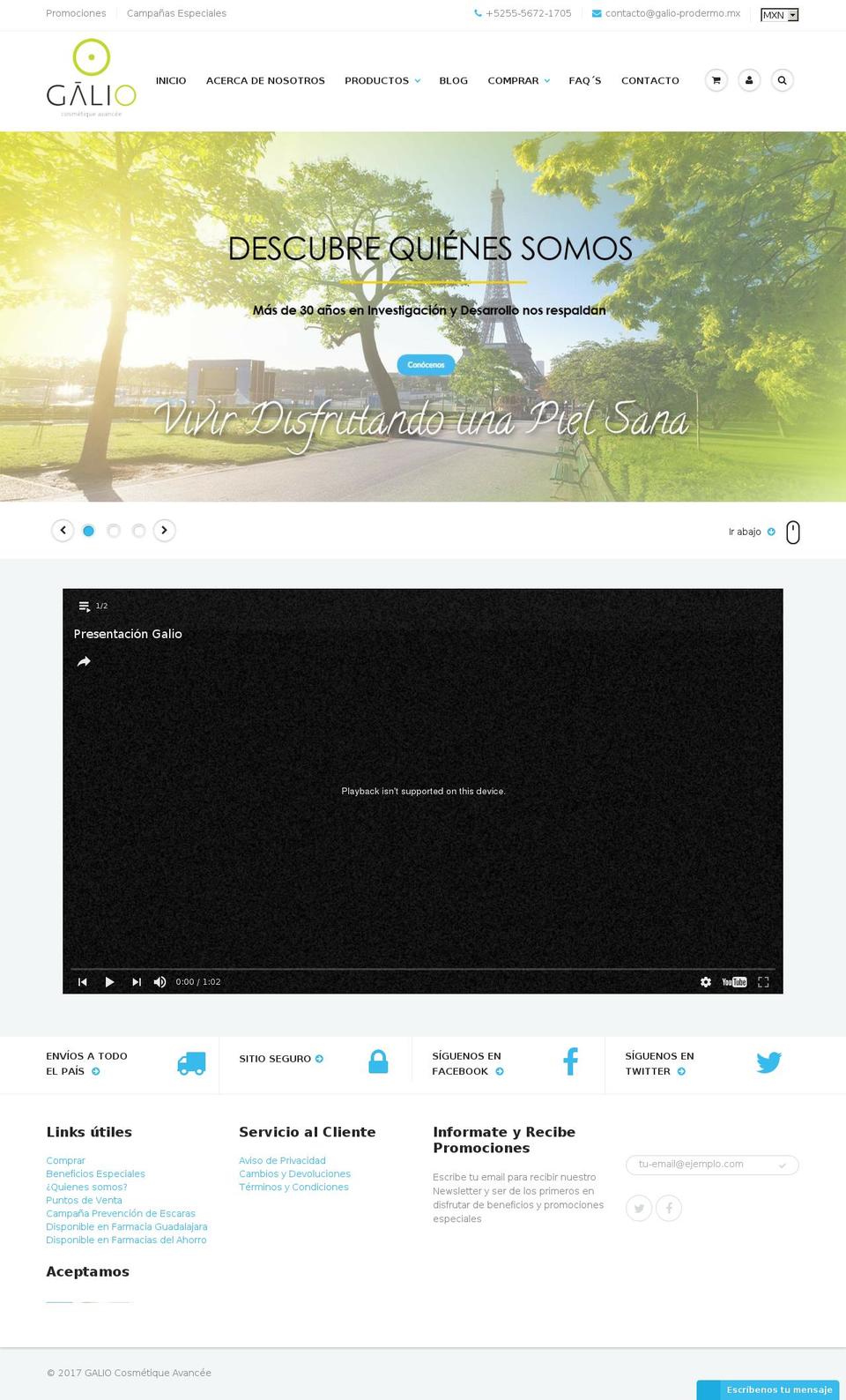 galio-prodermo.com shopify website screenshot